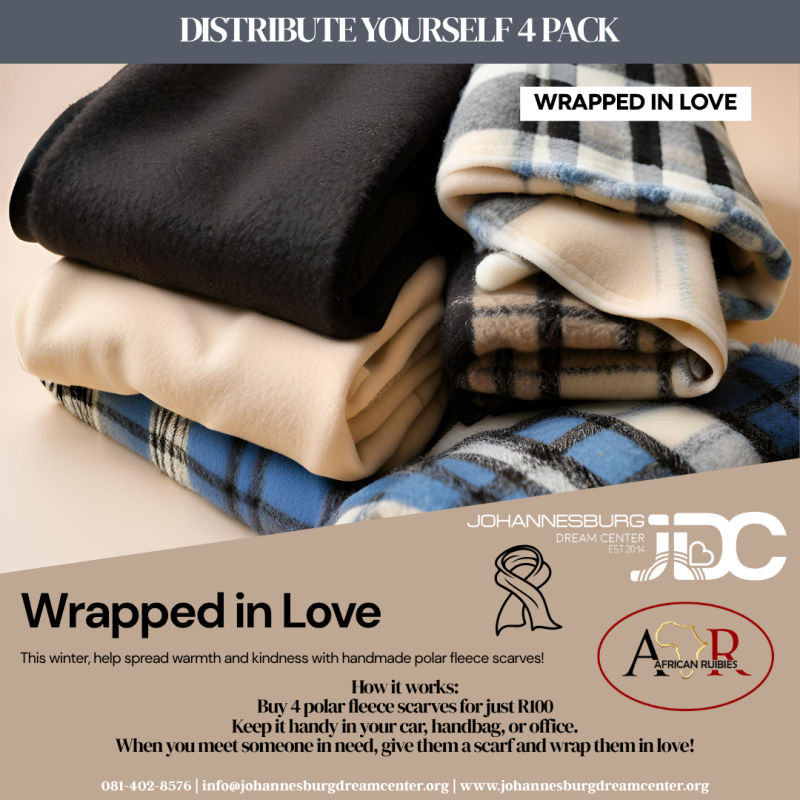 Wrapped in Love – 4 Scarves- for You to Hand Out